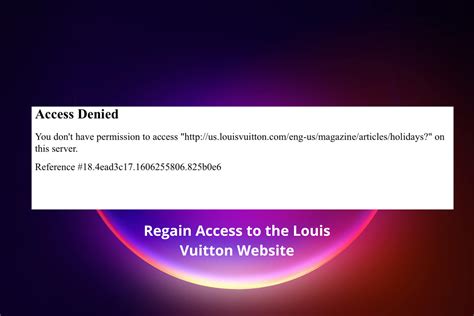 can't access louis vuitton website